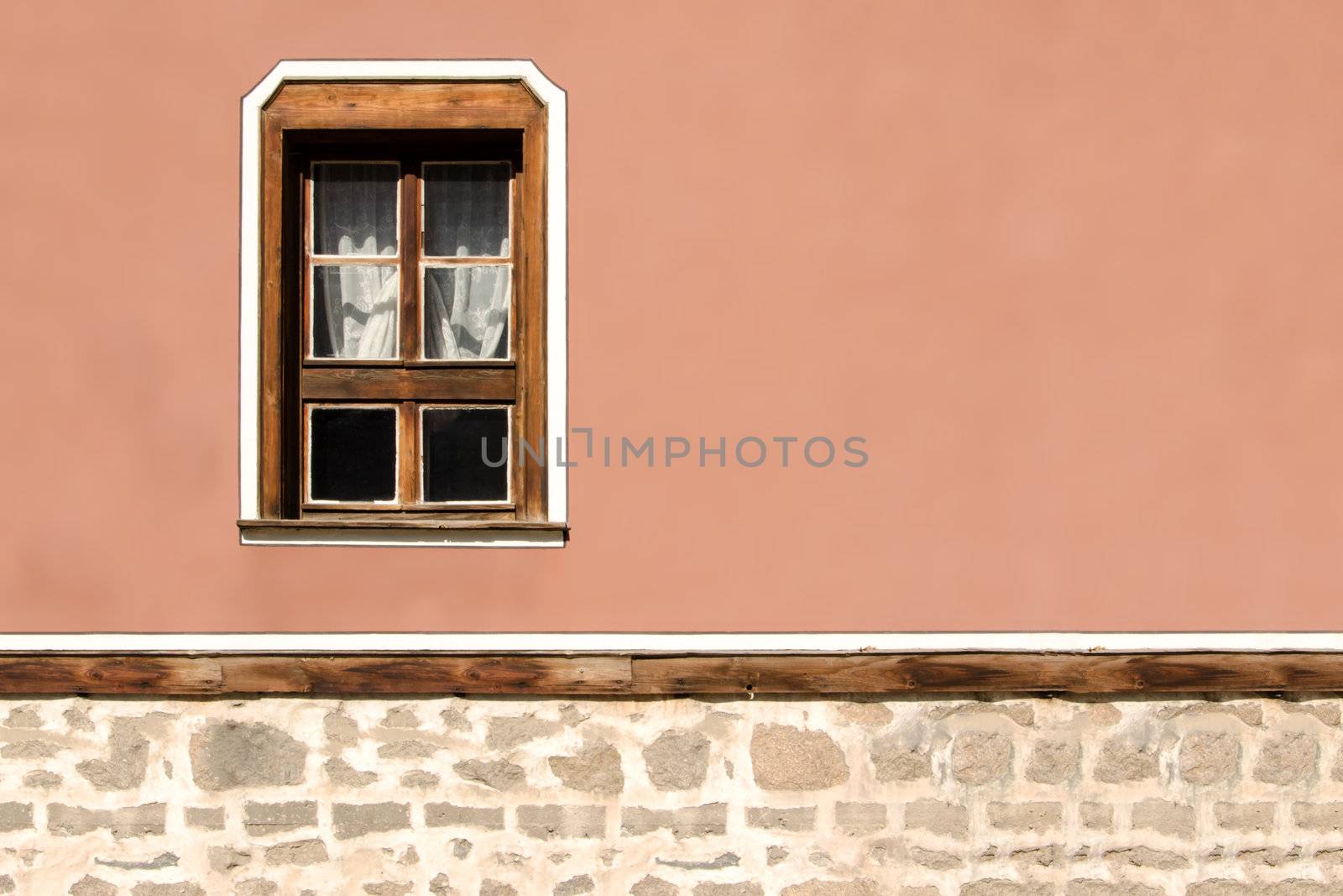 Horizontal part of the facade of the old building in Plovdiv by velislava