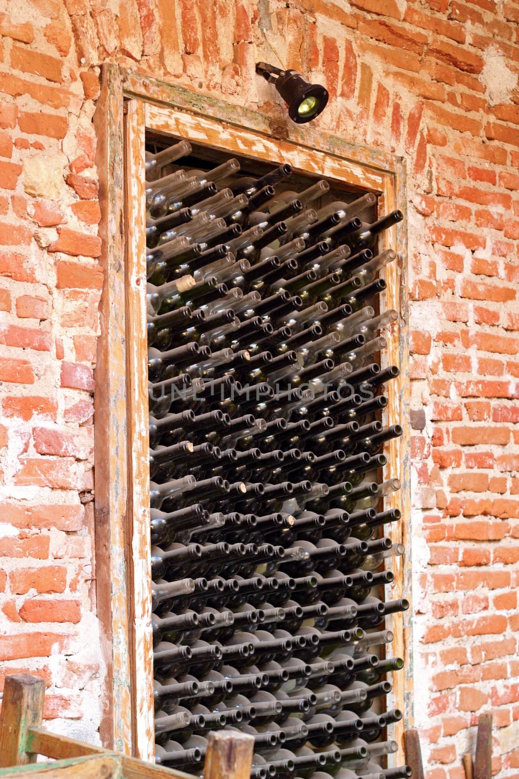 old wine bottles by taviphoto