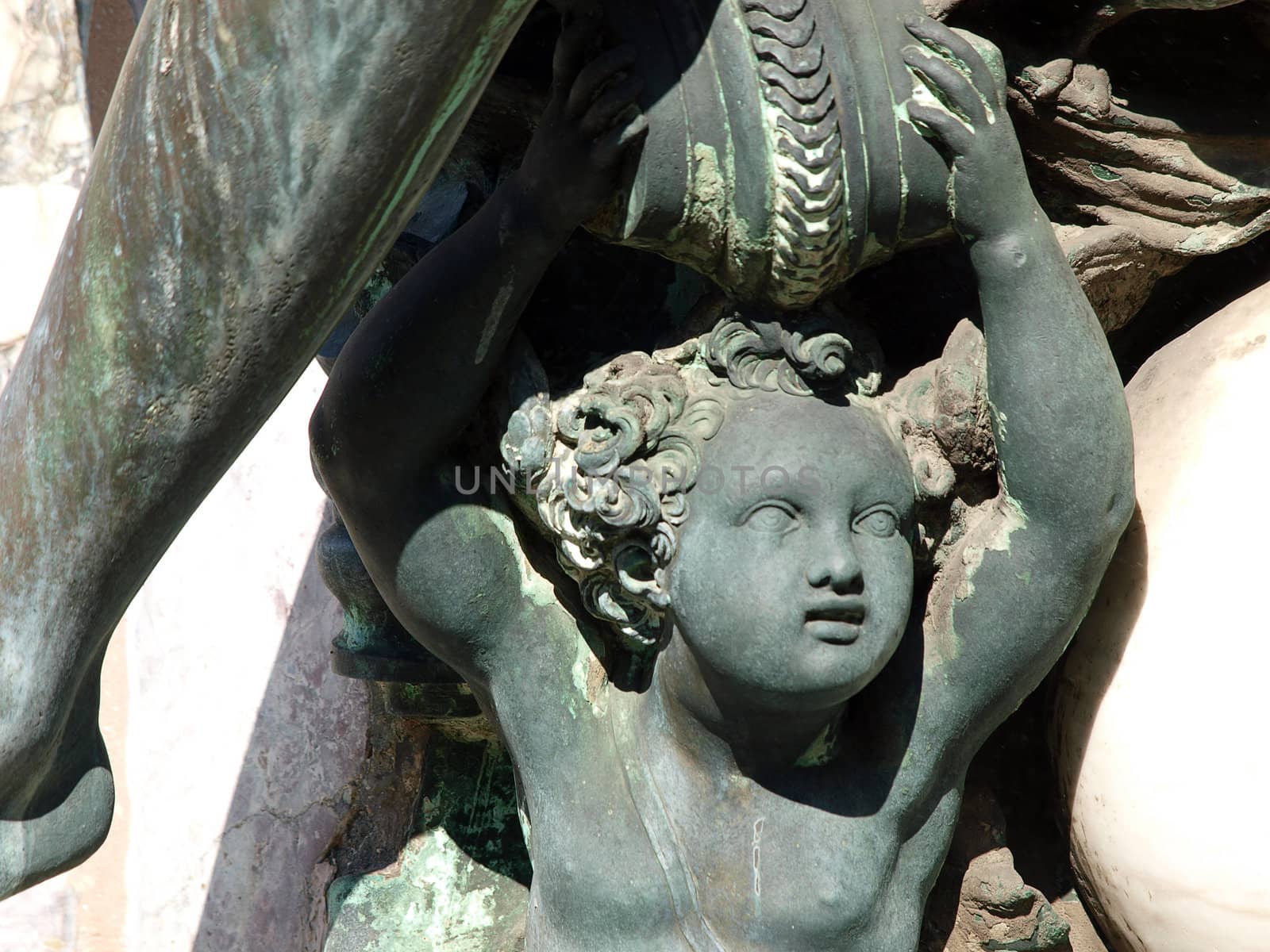 Fountain of Neptune by Bartolomeo Ammannati, in the Piazza della Signoria, Florence, Italy