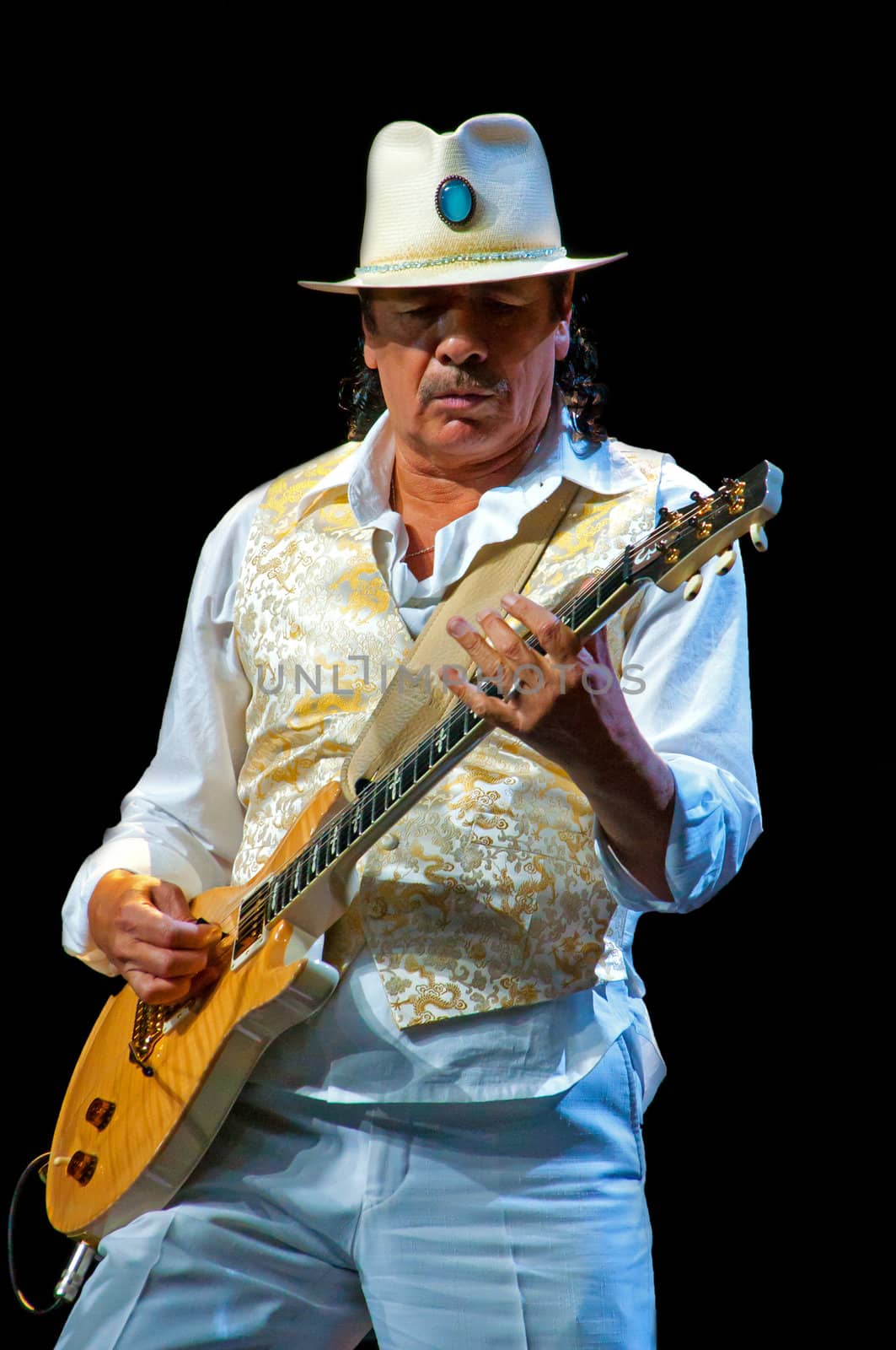 Carlos Santana concert Crocus City Hall in Moscow.  July 17, 2011