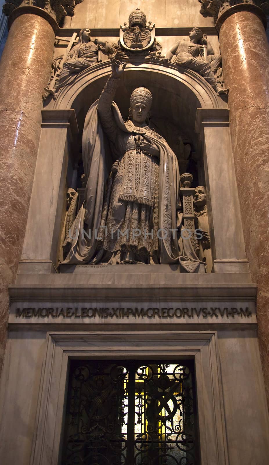 Pope Gregory Sculpture Vatican Rome Italy by bill_perry