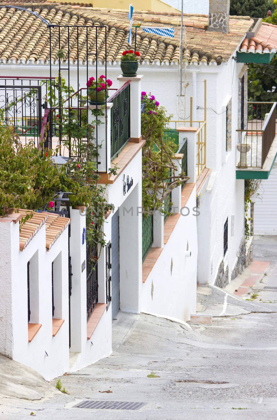 Street in Almunecar, Andalusia, Spain by miradrozdowski