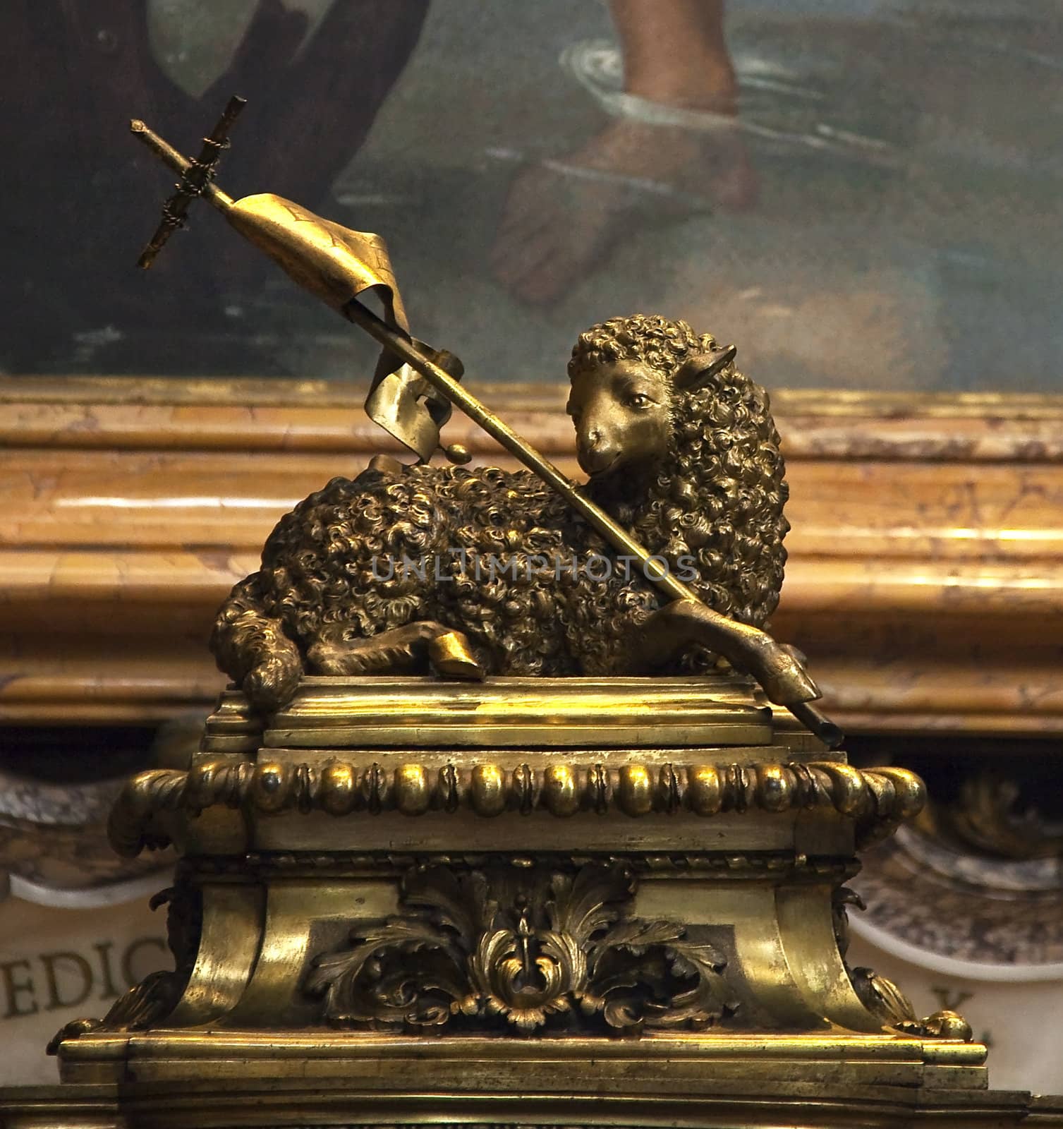 Vatican Bronze Lamb Sculpture For Baptism Saint Peter's Basilica by bill_perry