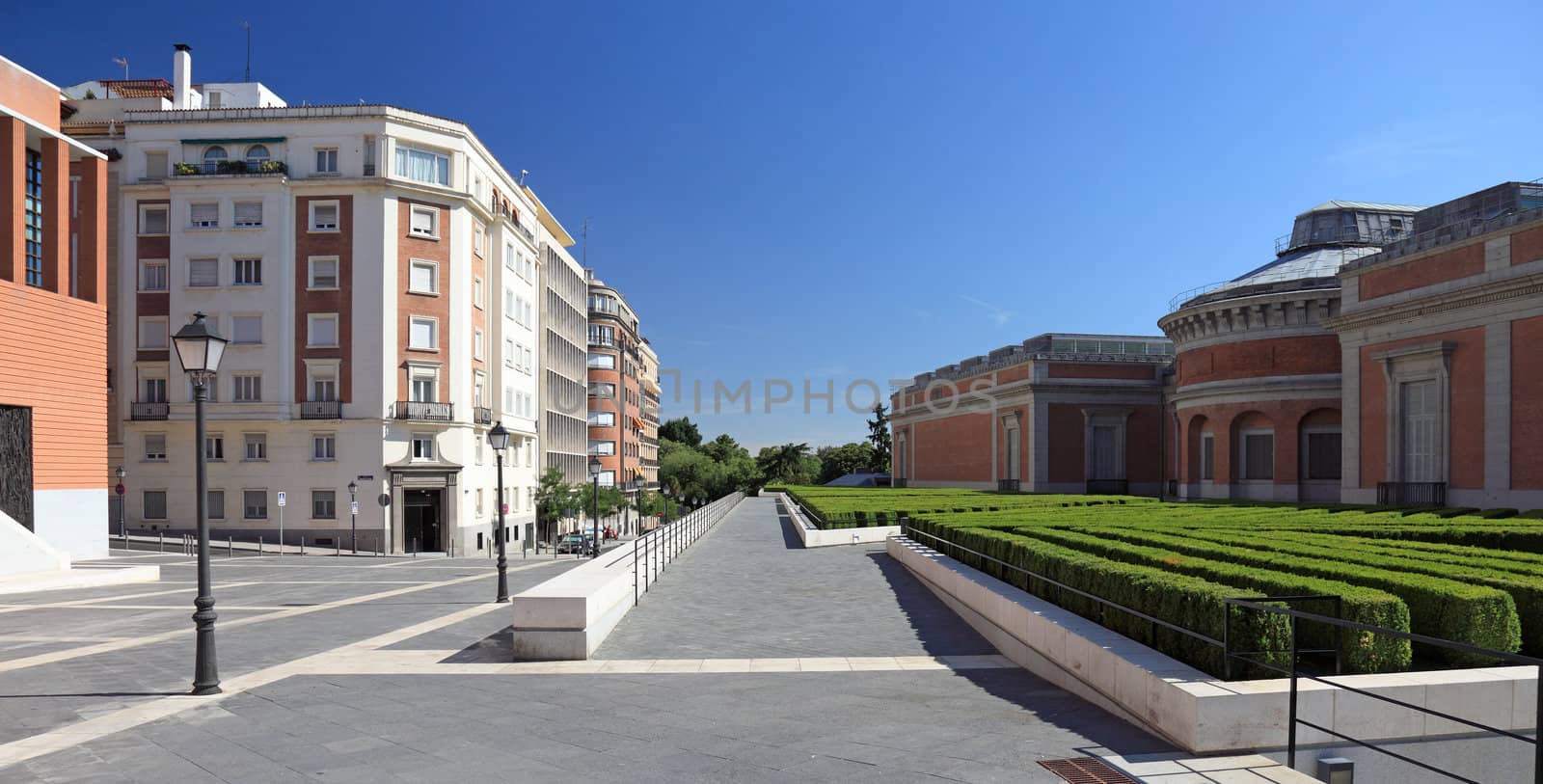 The modern building of Prado museum in Madrid, Spain. by borodaev