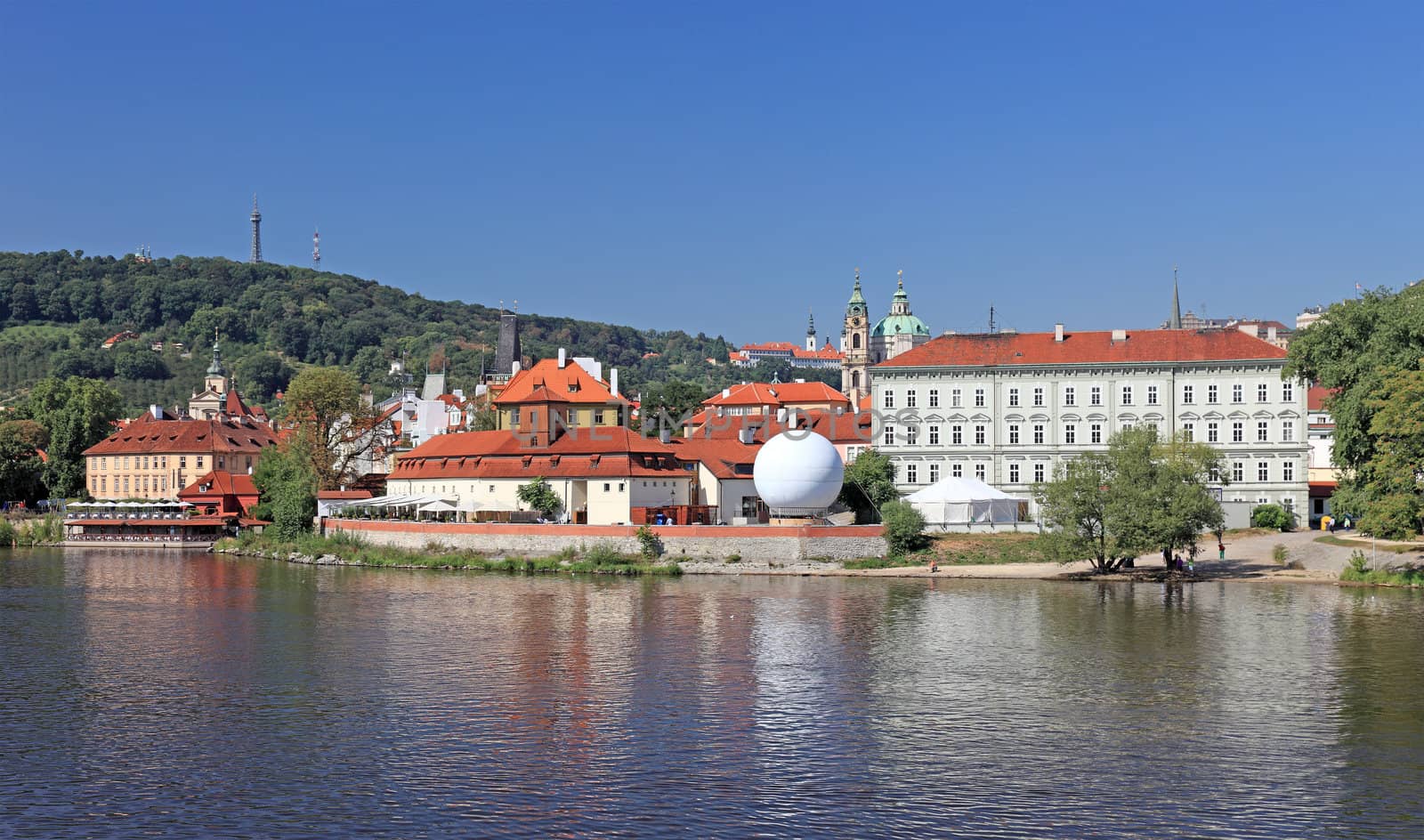 Cityscape of old central Prague, capital of Czech Republic. by borodaev