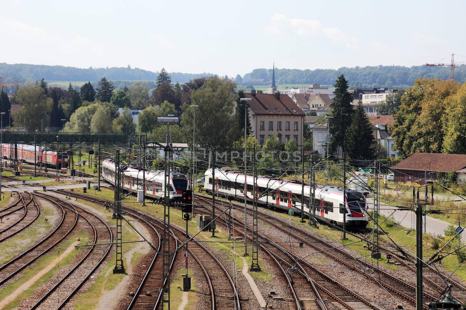 Swiss rail station in Kreuzlinge, Switzerland.