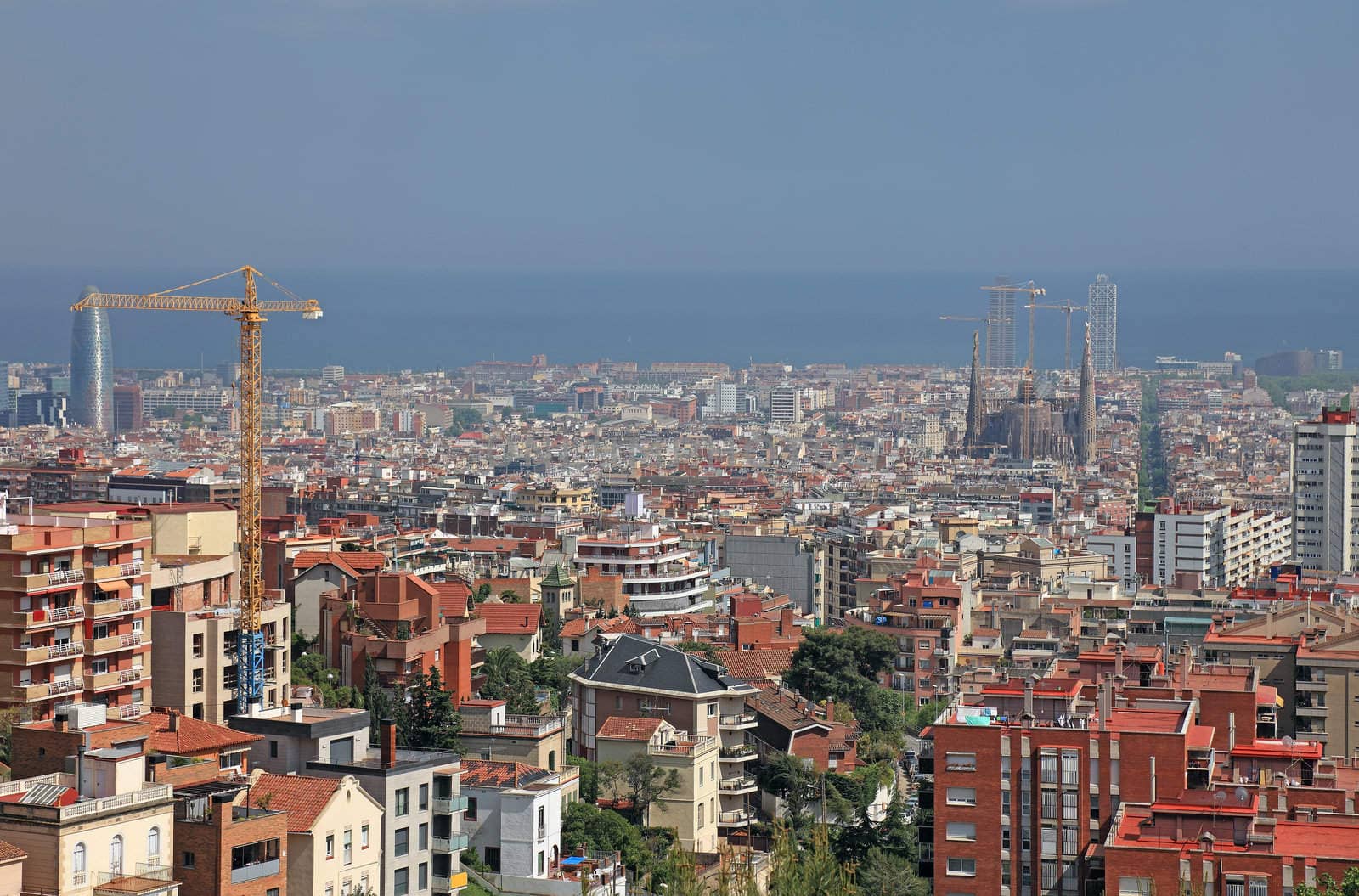 Cityscape view of Barcelona, Spain, Europe. by borodaev