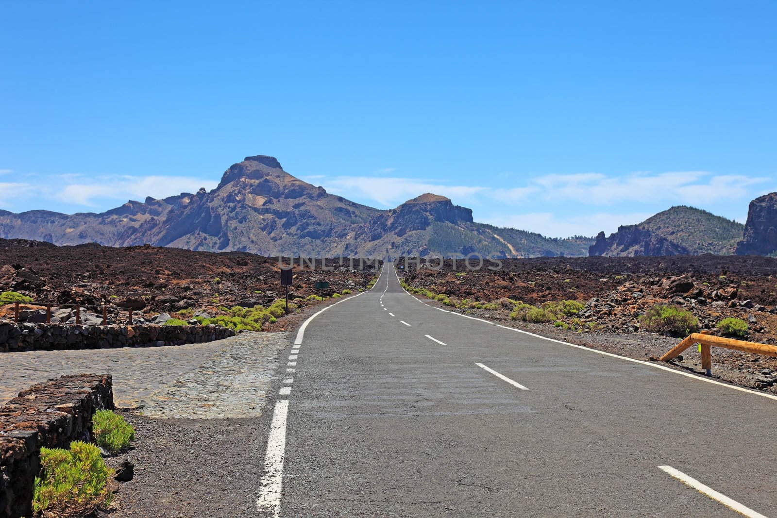 Road to El Teide volcano, Tenerife. by borodaev