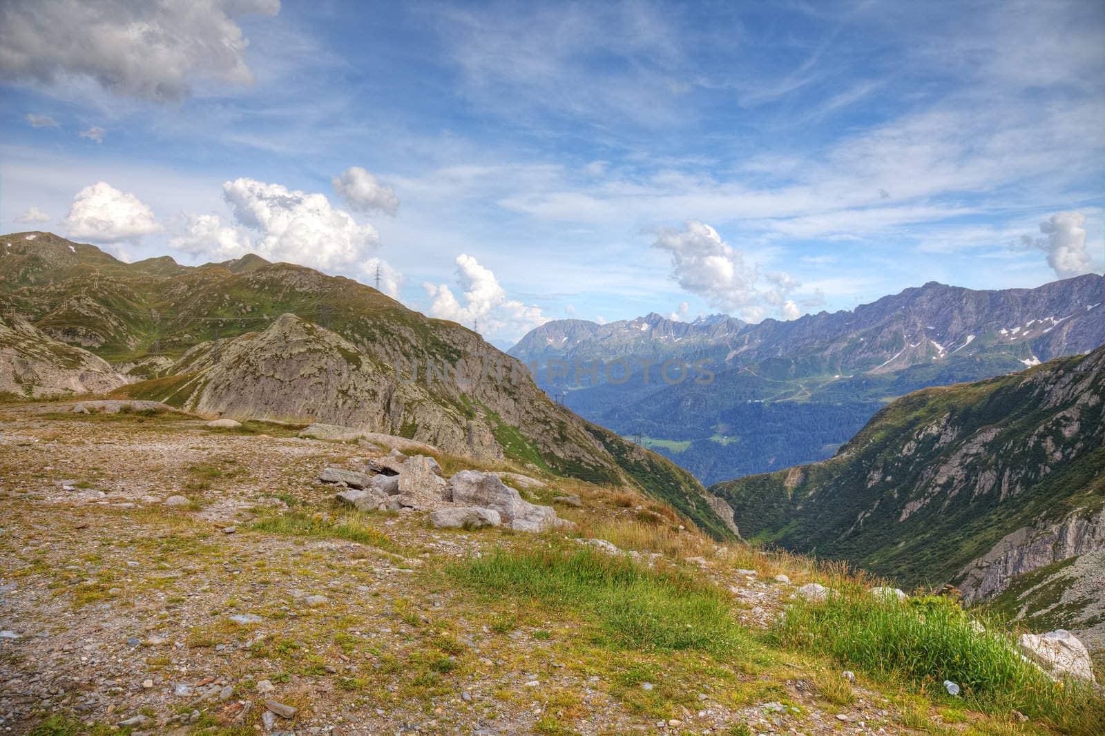 Landscape of swisss Alps, Europe. by borodaev