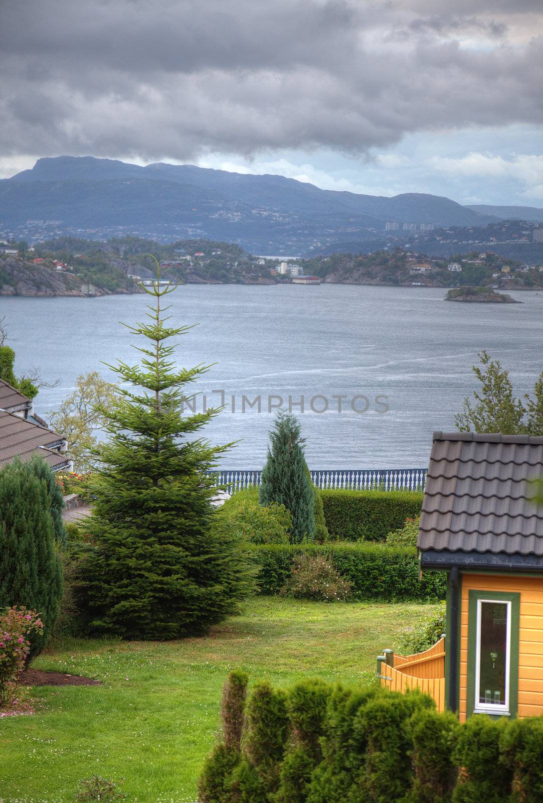 City landscapes of Bergen, Norway. by borodaev