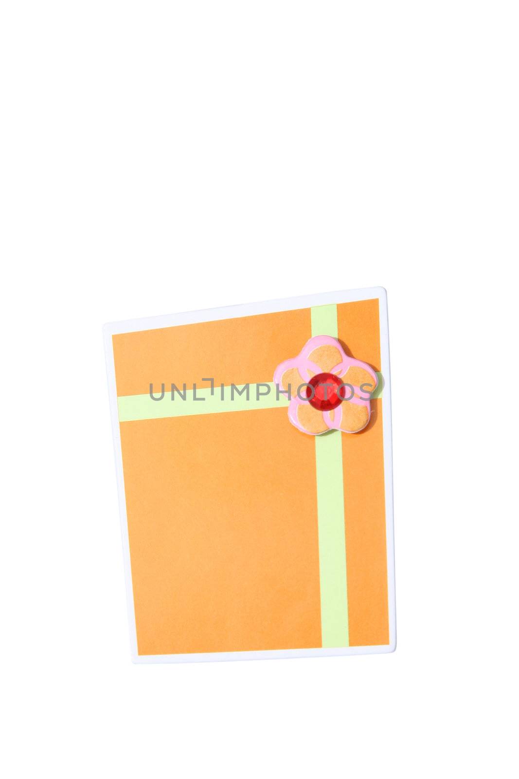 a paper cutout of a wrapped gift, isolated on white with clipping path 