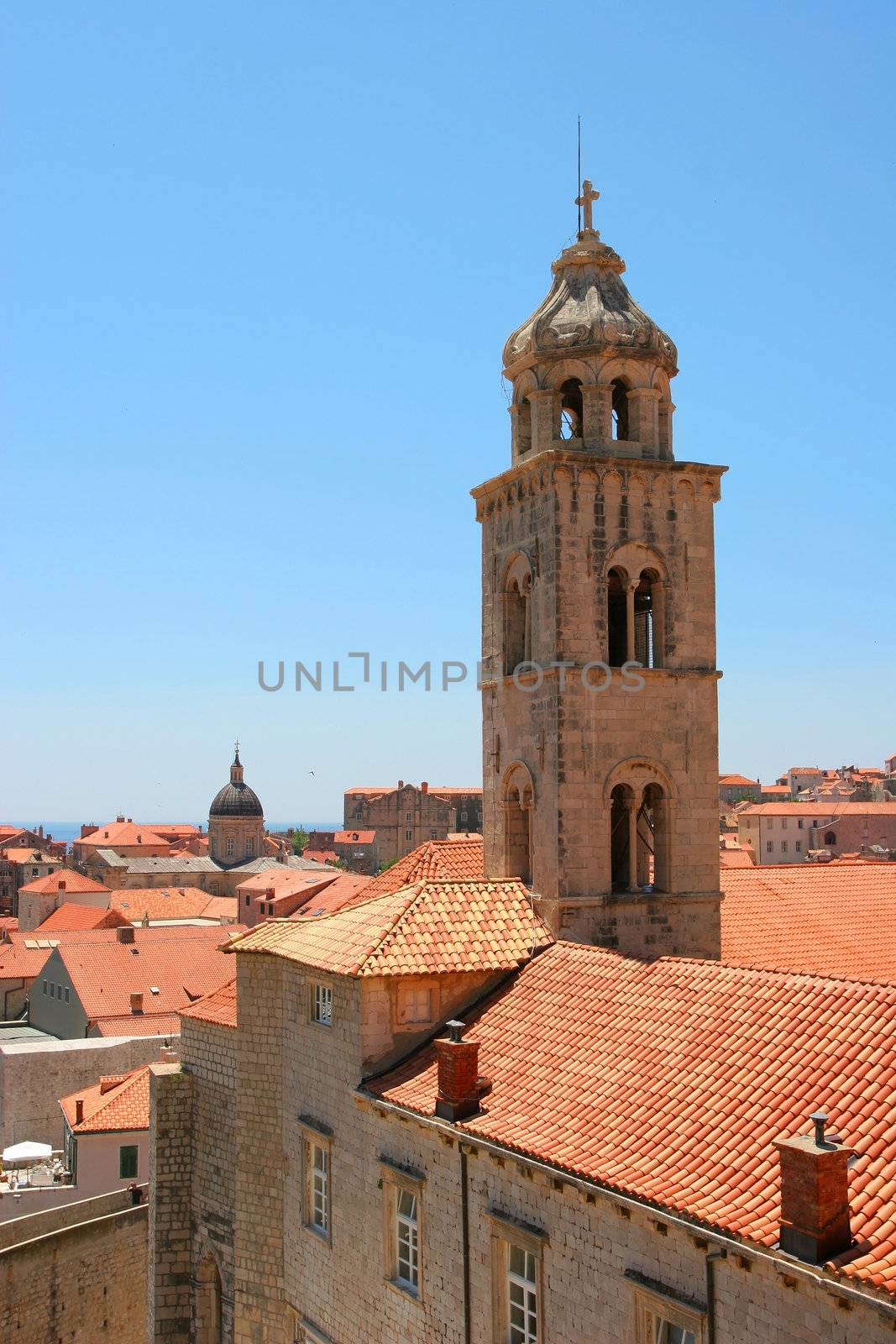 Old orange roof tiles from Dubrovnik