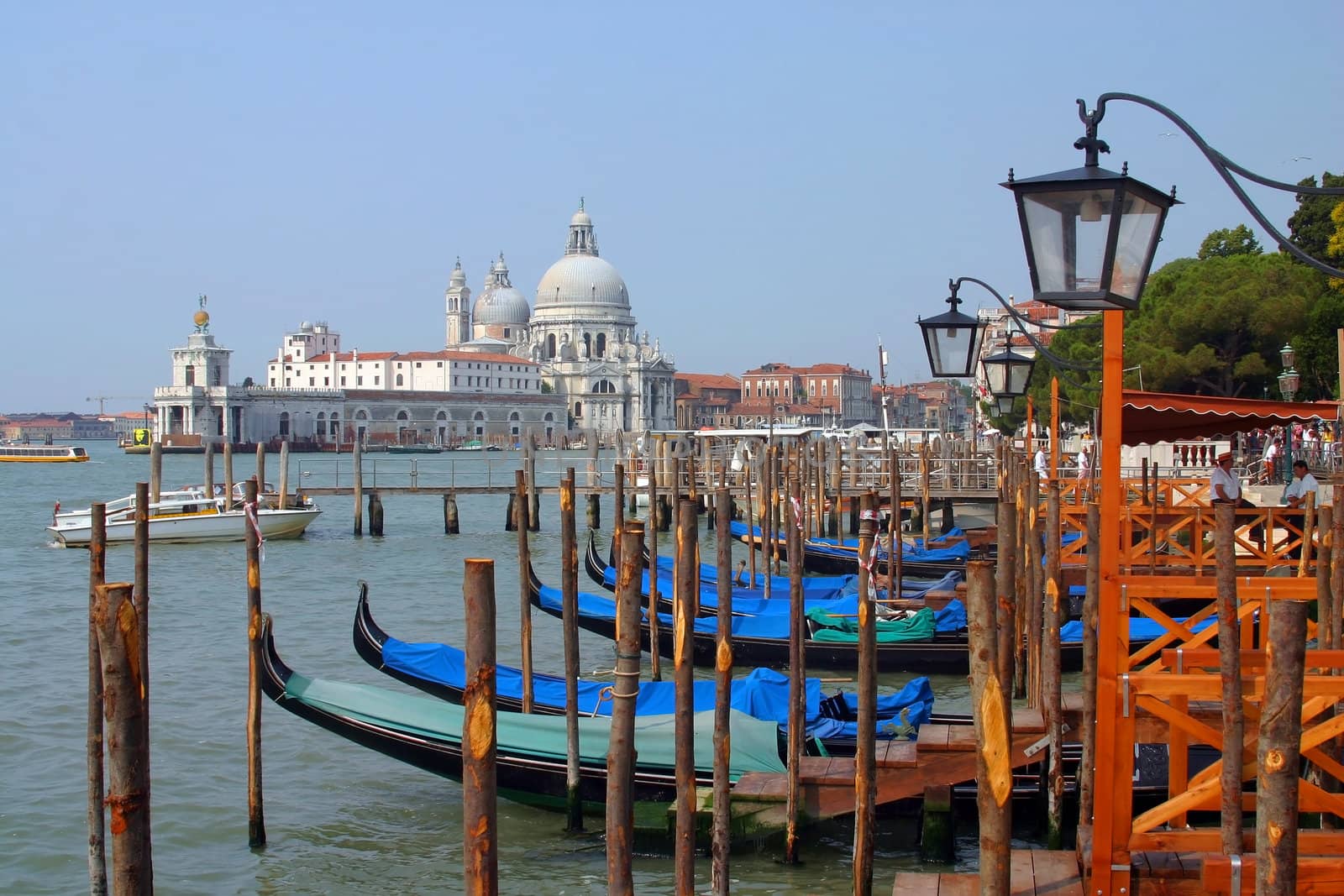 Gondolas on Grande Canal at San Marco, Venice