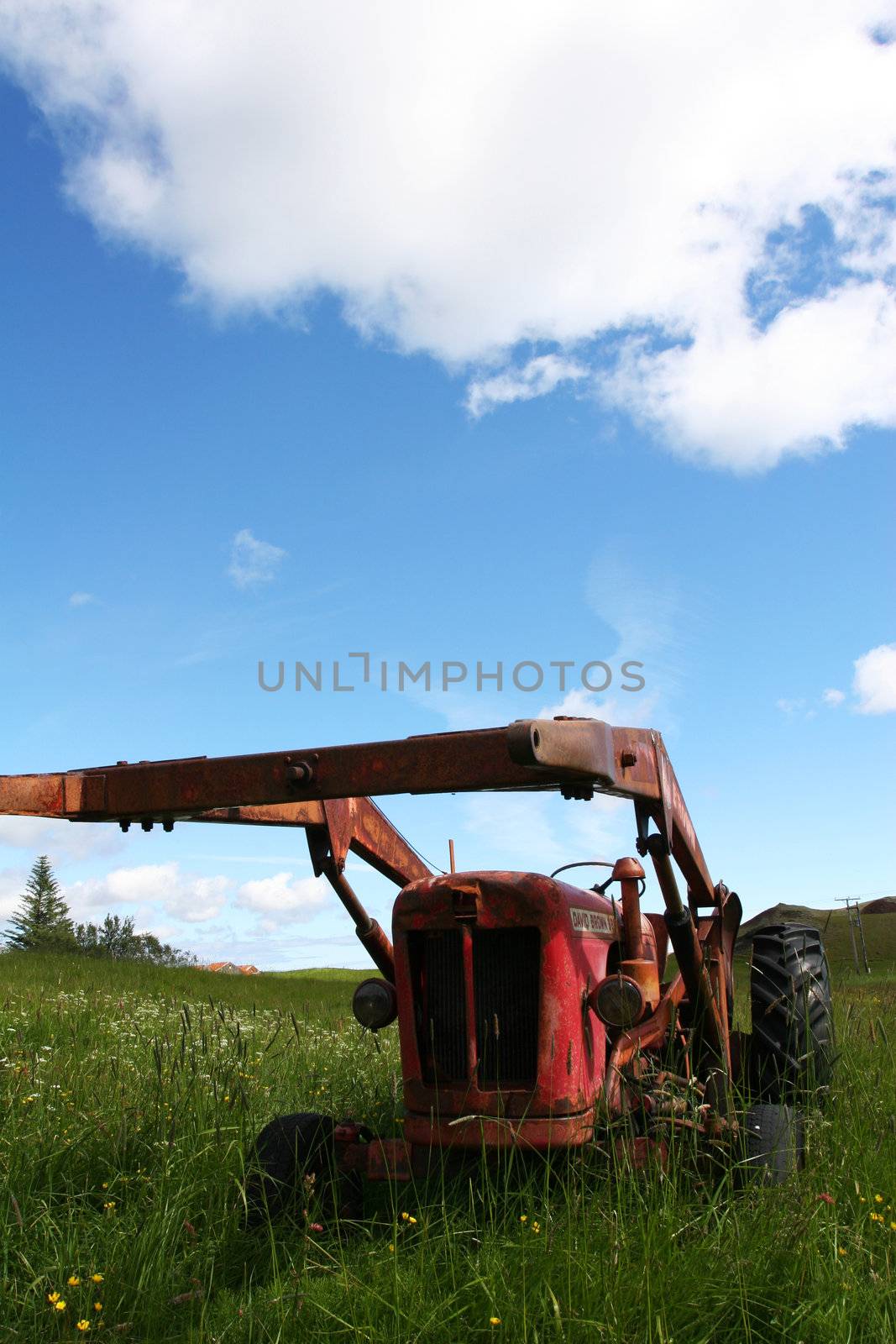 Vintage David brown tractor, model 880, made by a company no longer existing