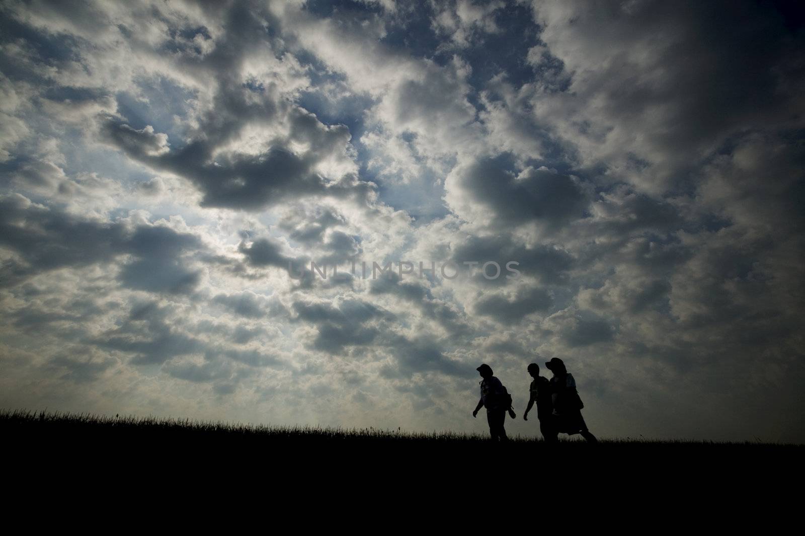 Walkers Against the Sky by Creatista