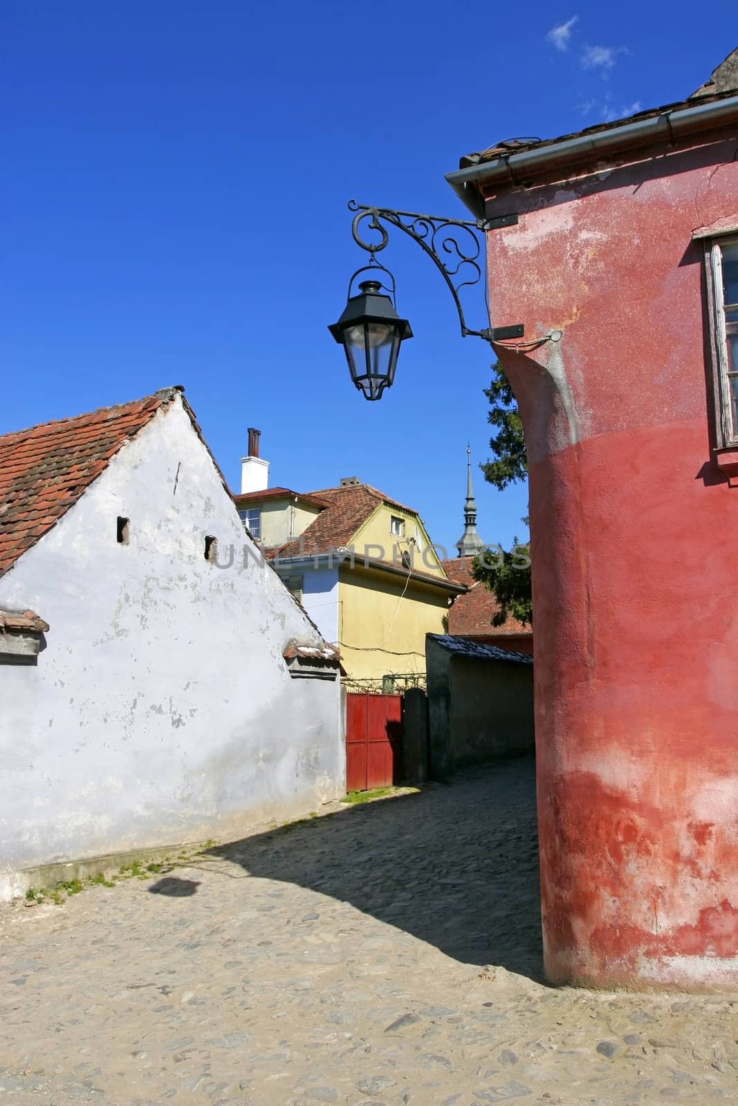 Old street fron Sighisoara, Romania