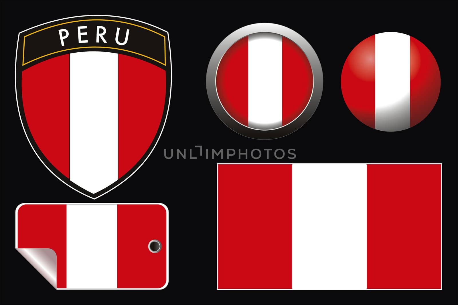 peru grest flag with web button and label