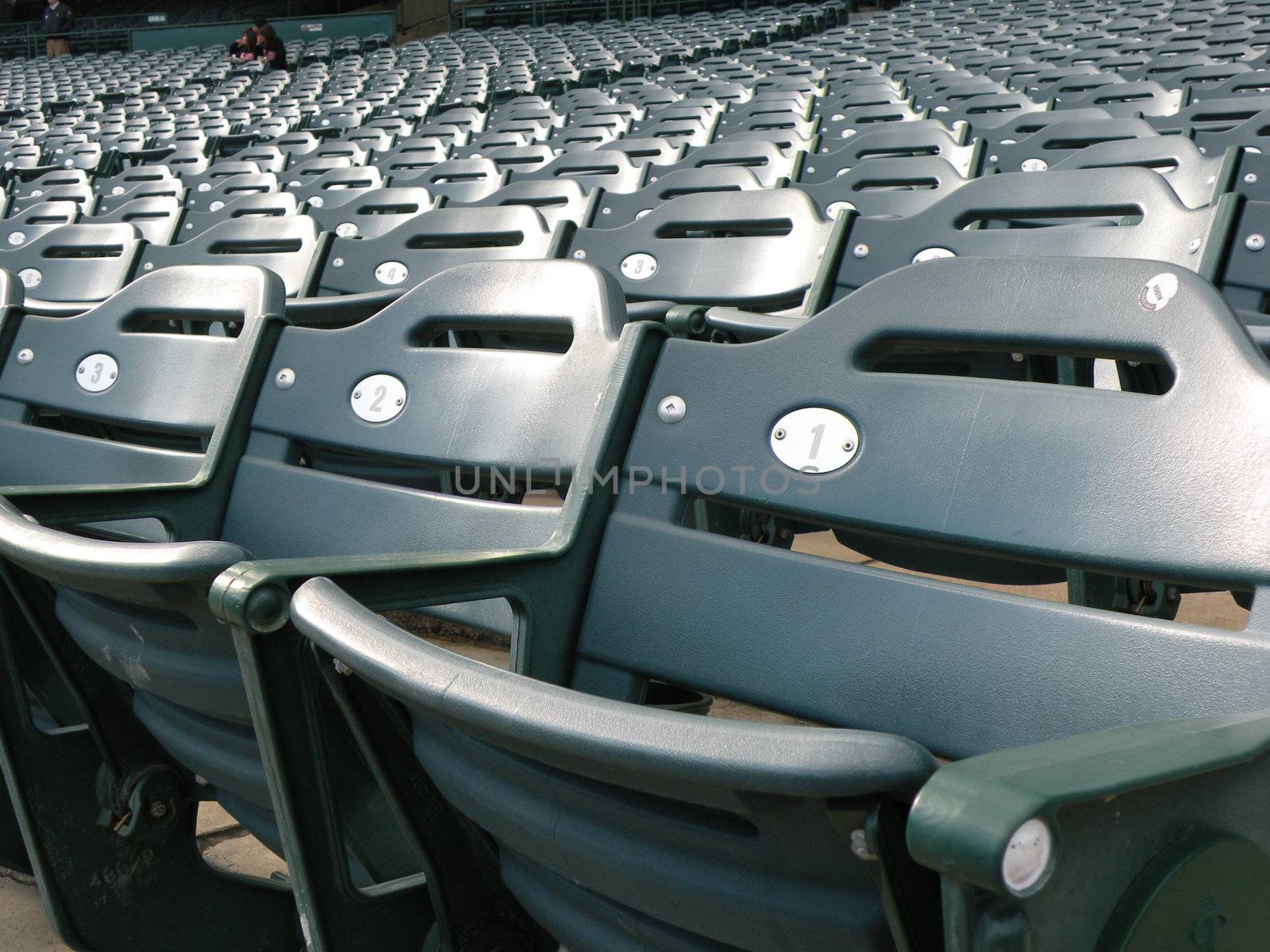 Empty sports stadium seating