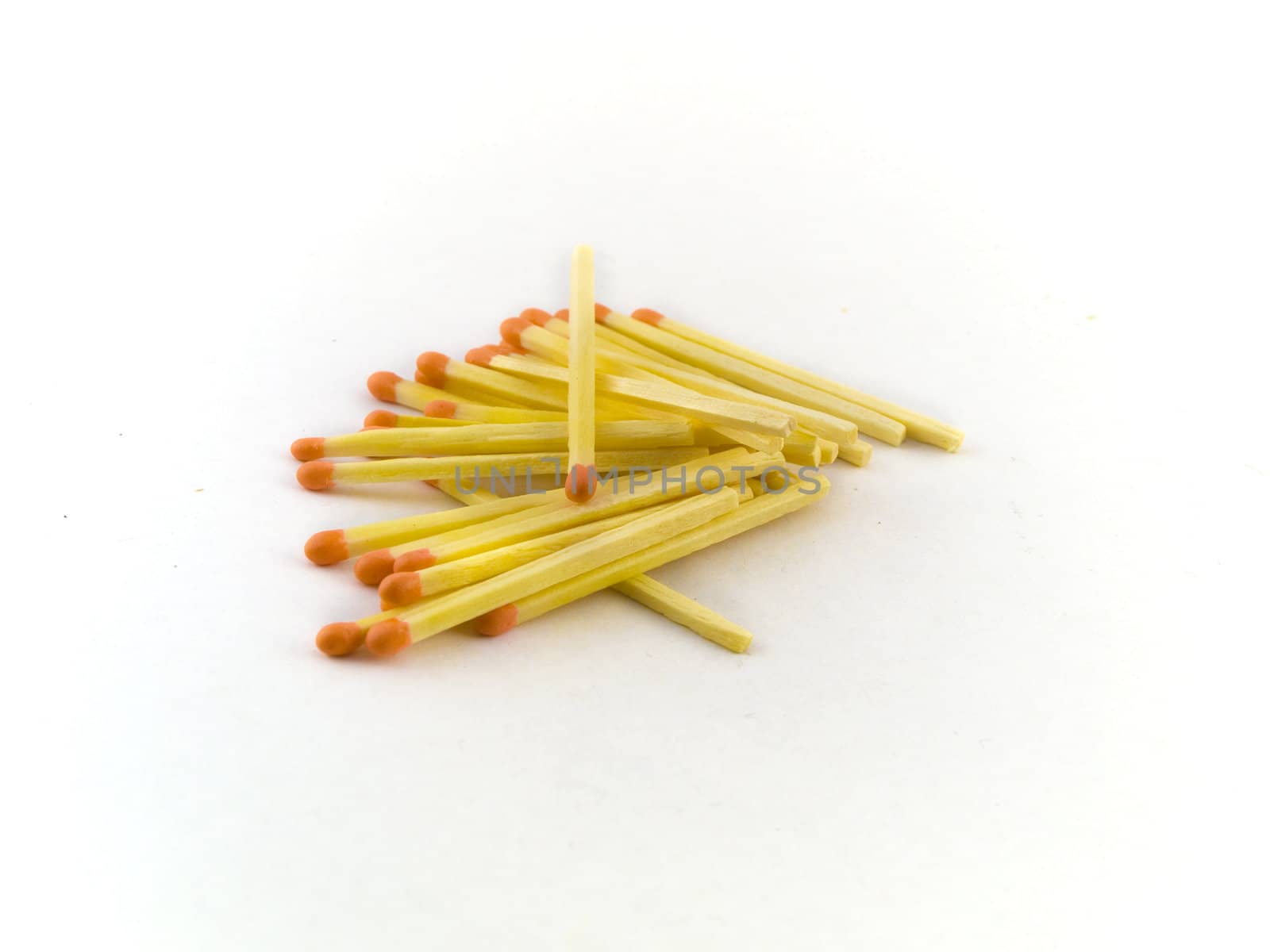 Matches on White Background