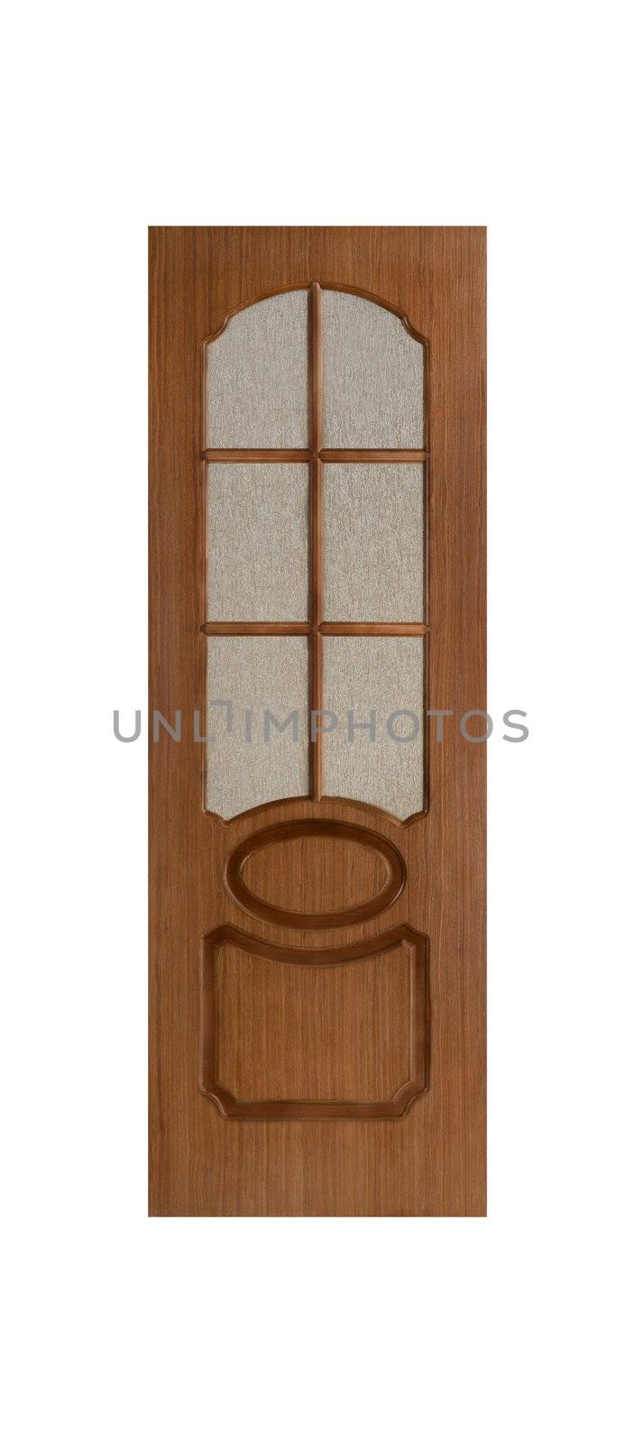 Common house interior door isolated on white background