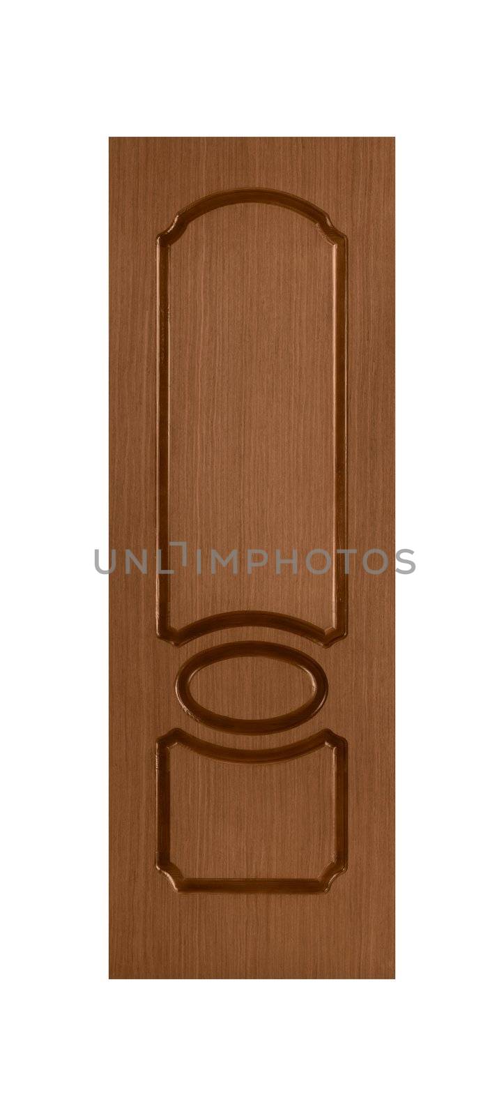 Common house interior door isolated on white background