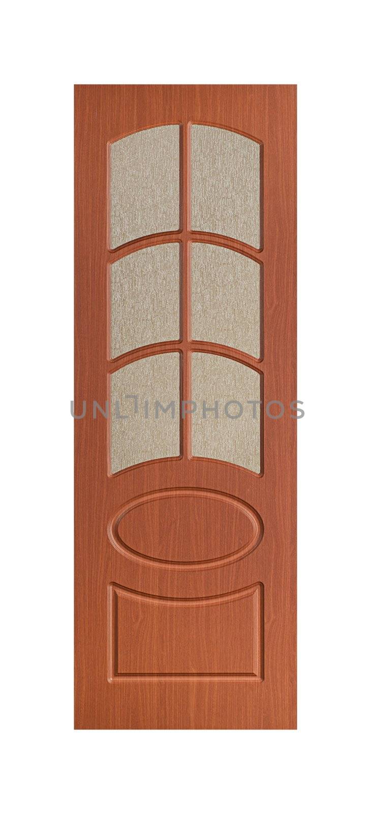 Common house interior door isolated on white background