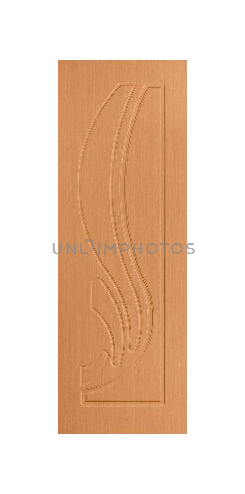 Common house interior door isolated on white background