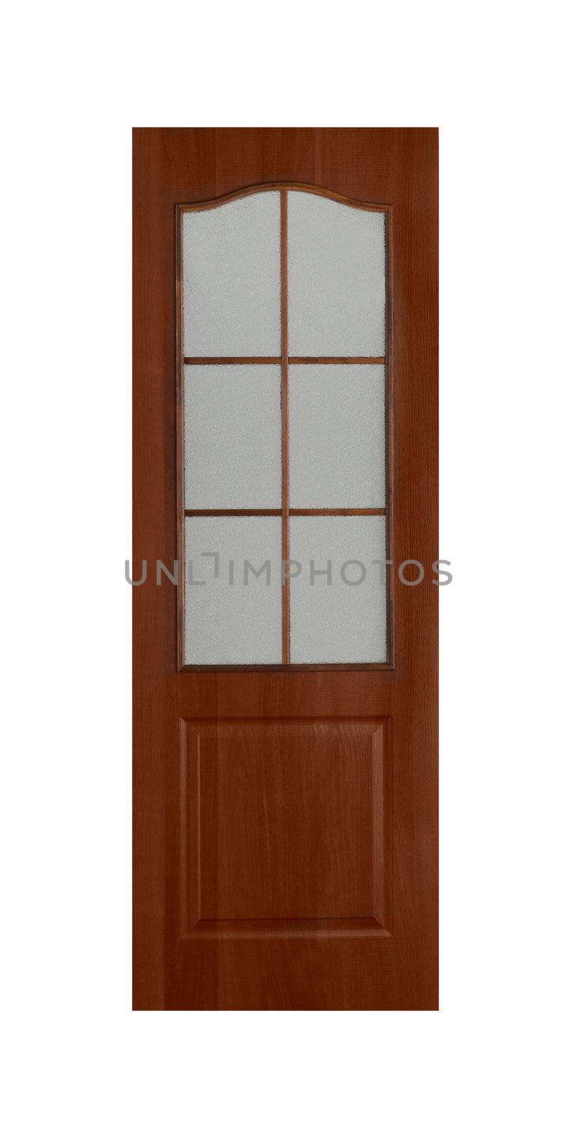 Common house interior door isolated on white background