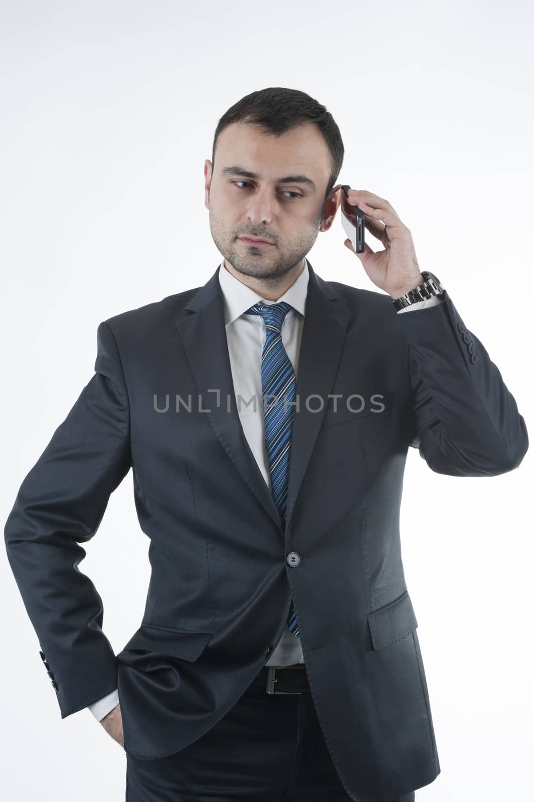 Bussinessman on phone by celaler