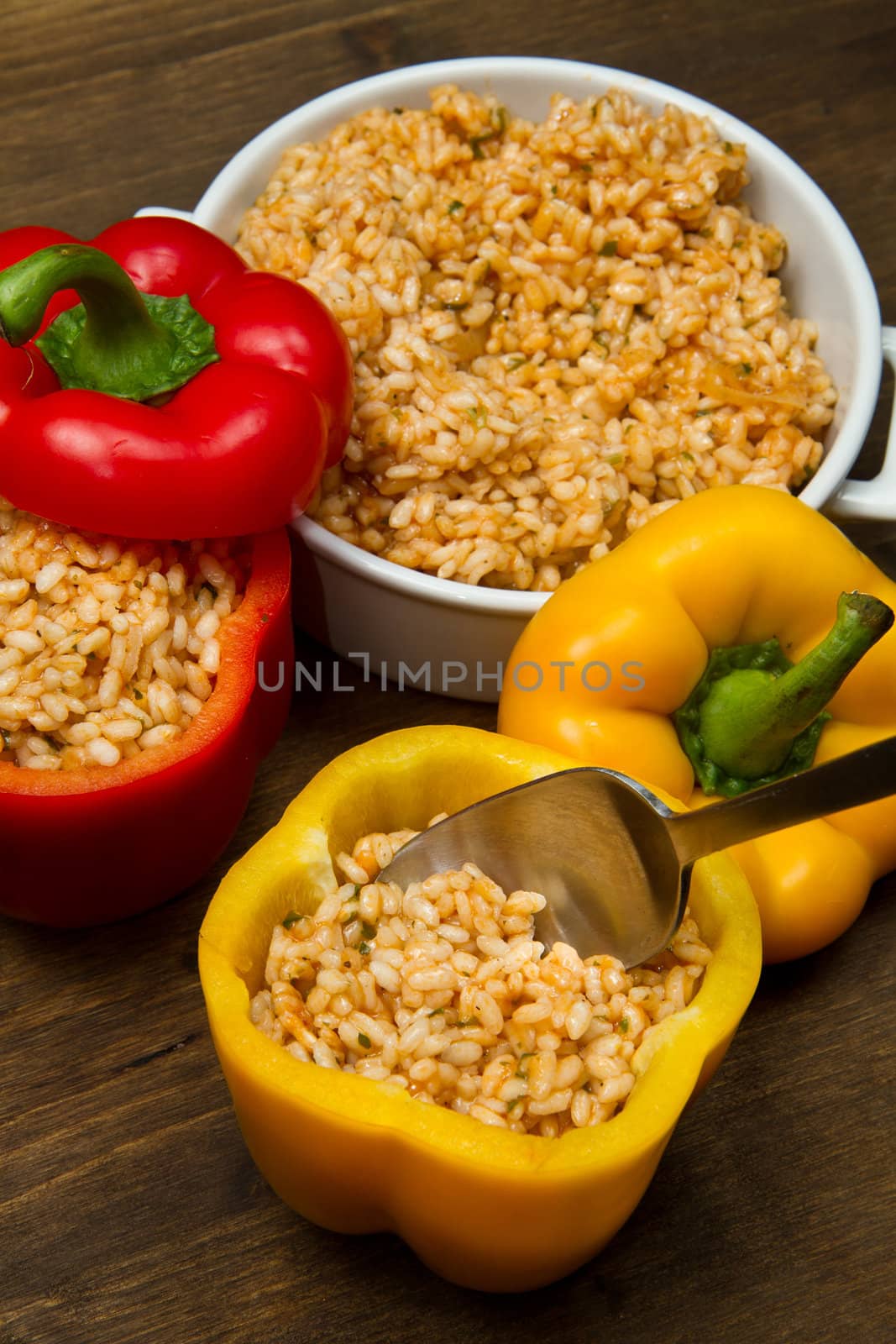 peppers stuffed with rice