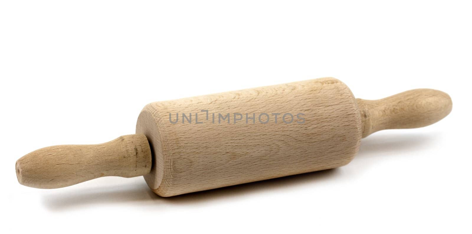 Child's rolling pin isolated on white background