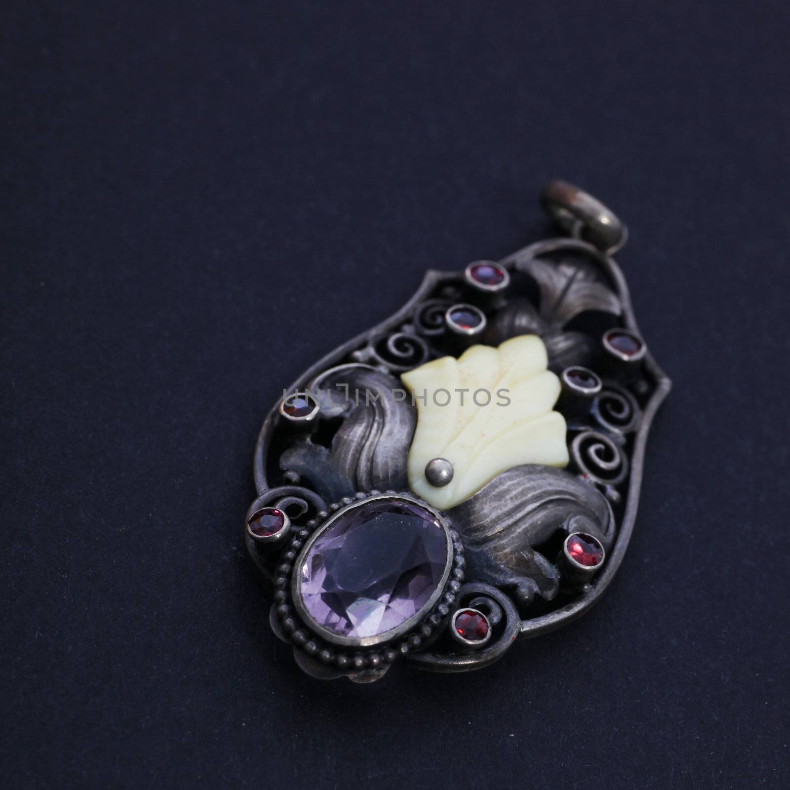 Silver and gemstone pendant by Farina6000