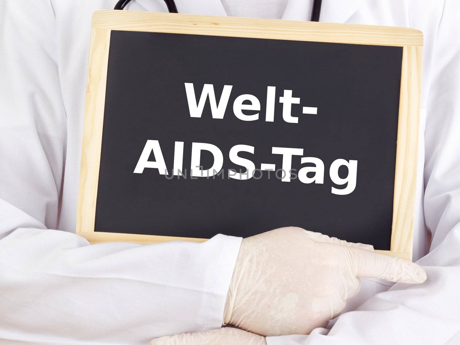 Blackboard : World AIDS Day : German language