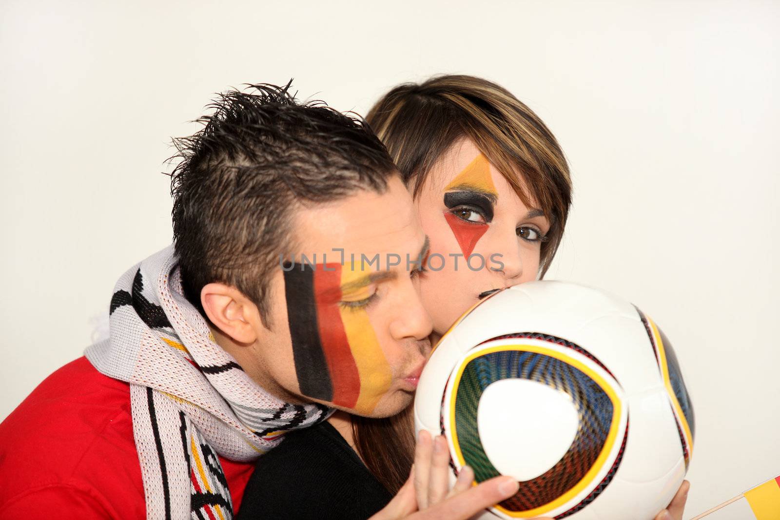 couple of German football fans by phovoir