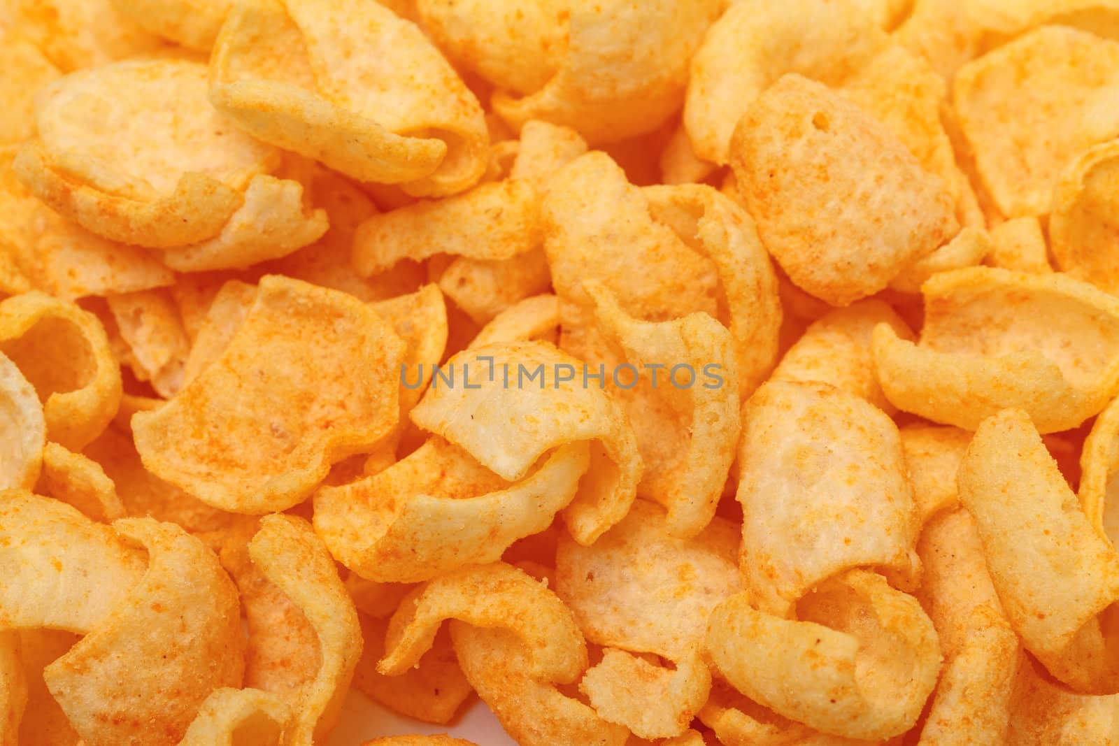 Crispy Potato Chips, closeup background