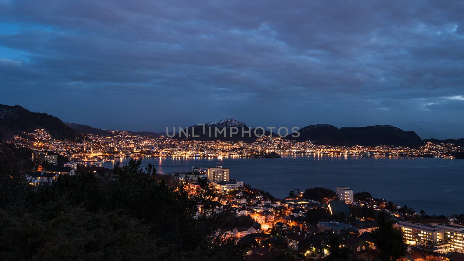 Bergen at night by Buckley