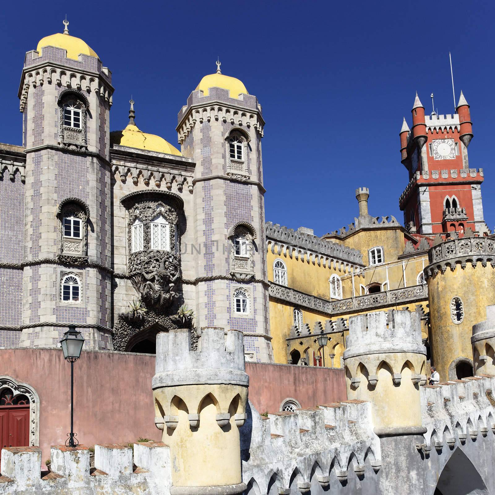 part of Pena castle in sintra, Portugal