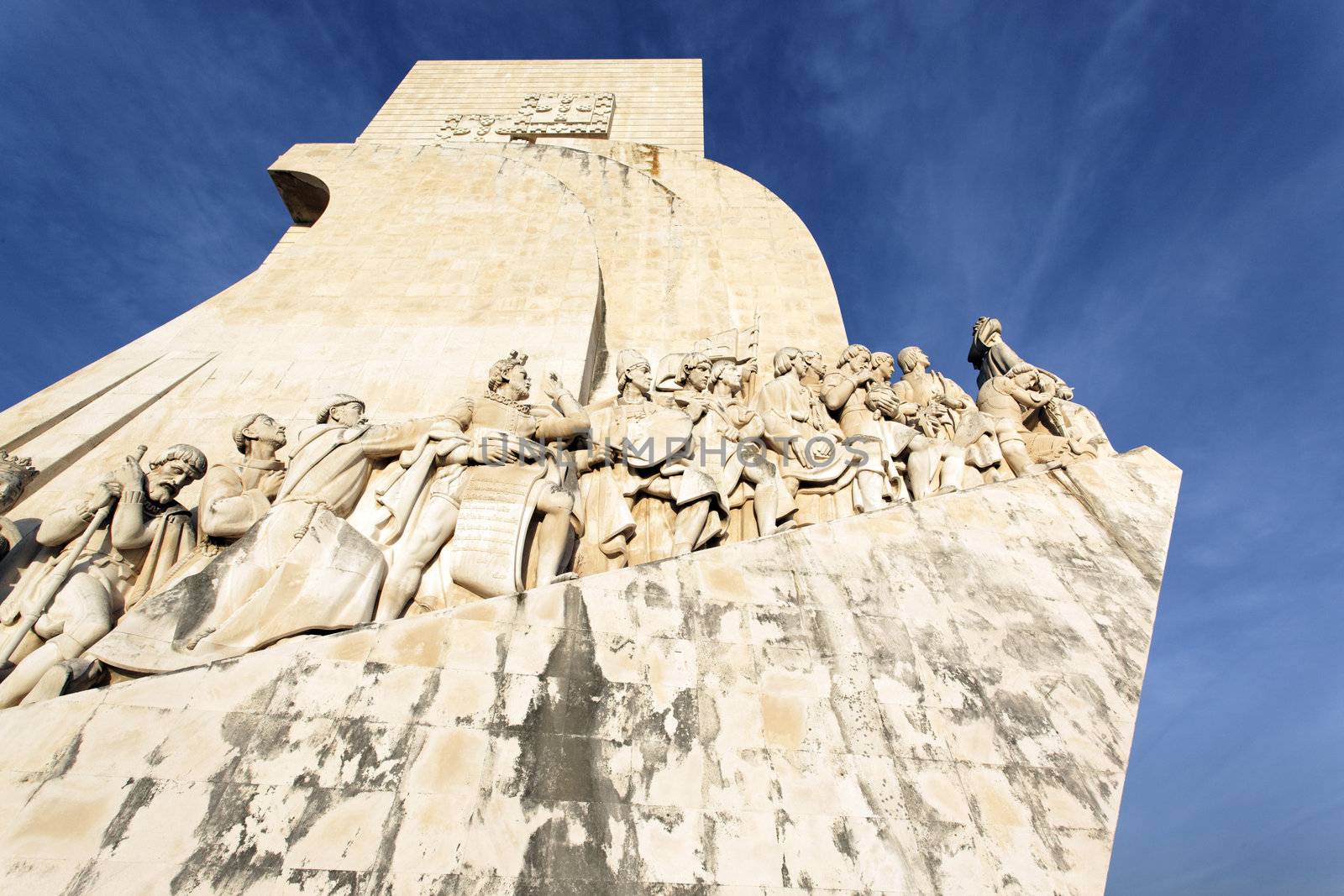 Padrao dos Descobrimentos and blue sky in Lisbon