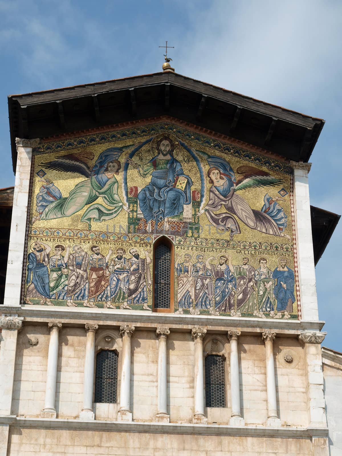 Lucca - San Frediano Church 13th Century Ascension mosaic by Berlinghieri.