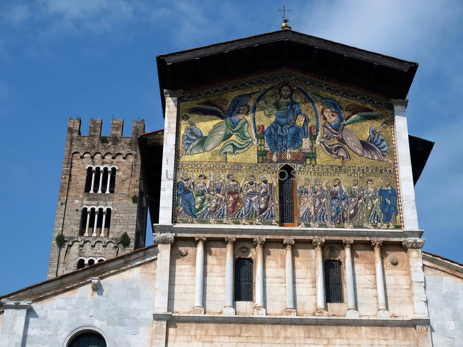 Lucca - San Frediano Church 13th Century Ascension mosaic by Berlinghieri.