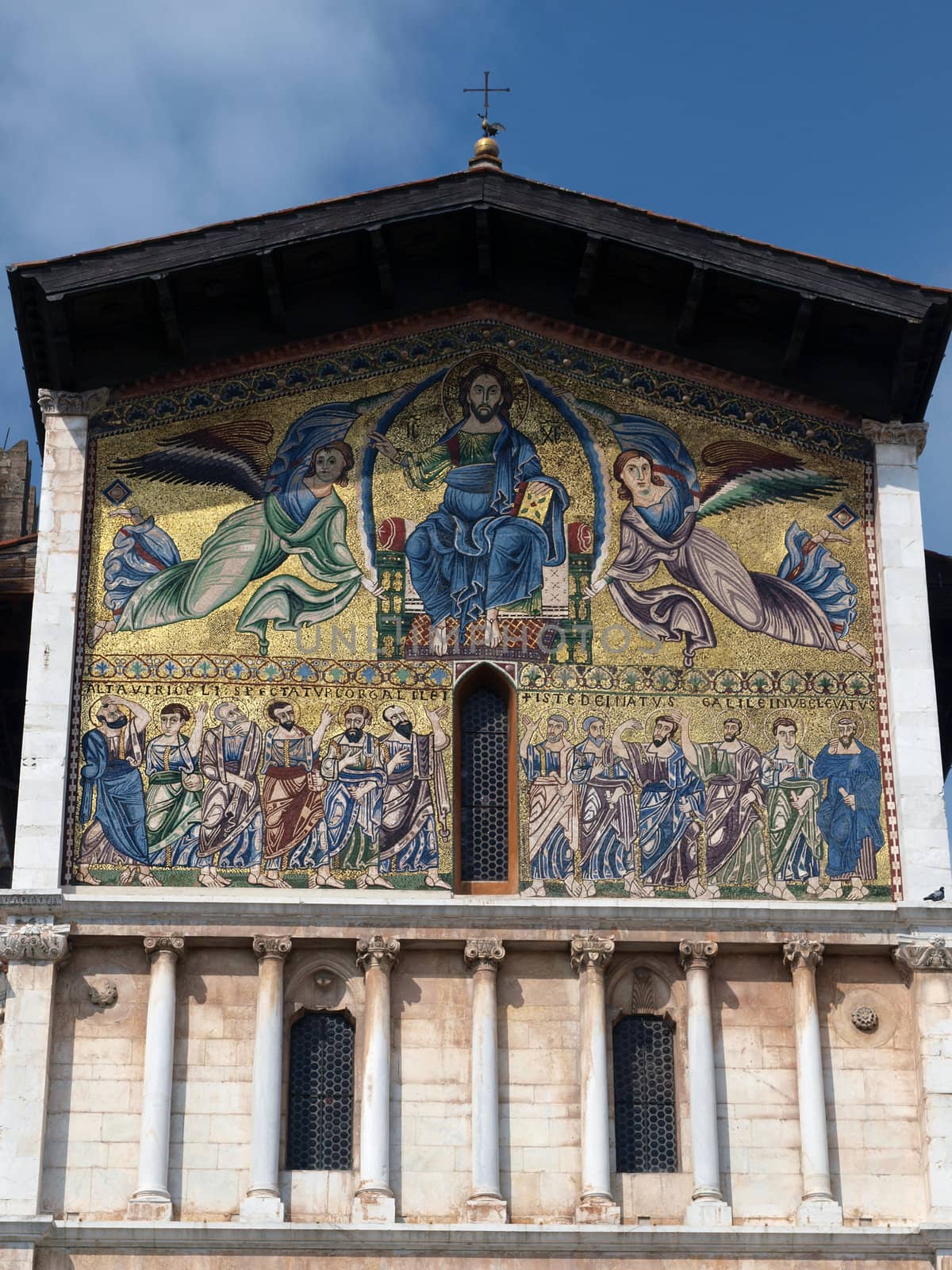 Lucca - San Frediano Church 13th Century Ascension mosaic by Berlinghieri.
