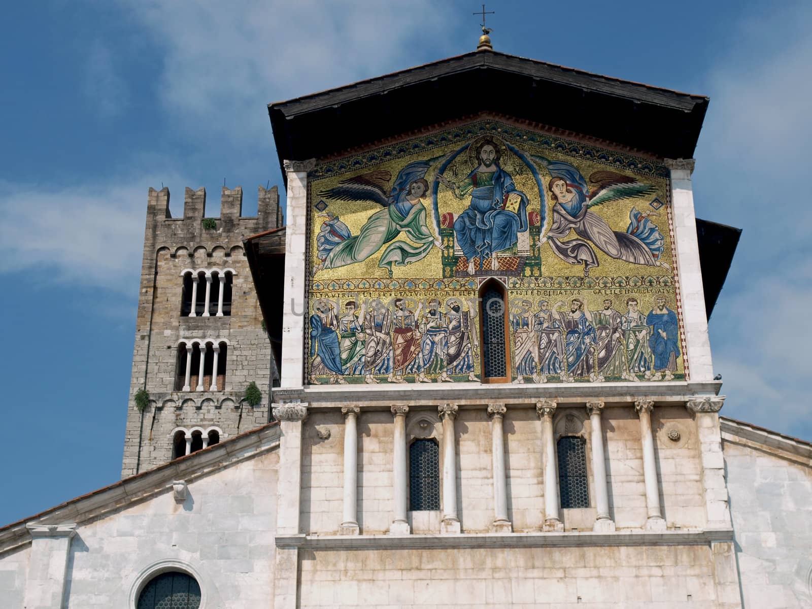 Lucca - San Frediano Church 13th Century Ascension mosaic by Berlinghieri.