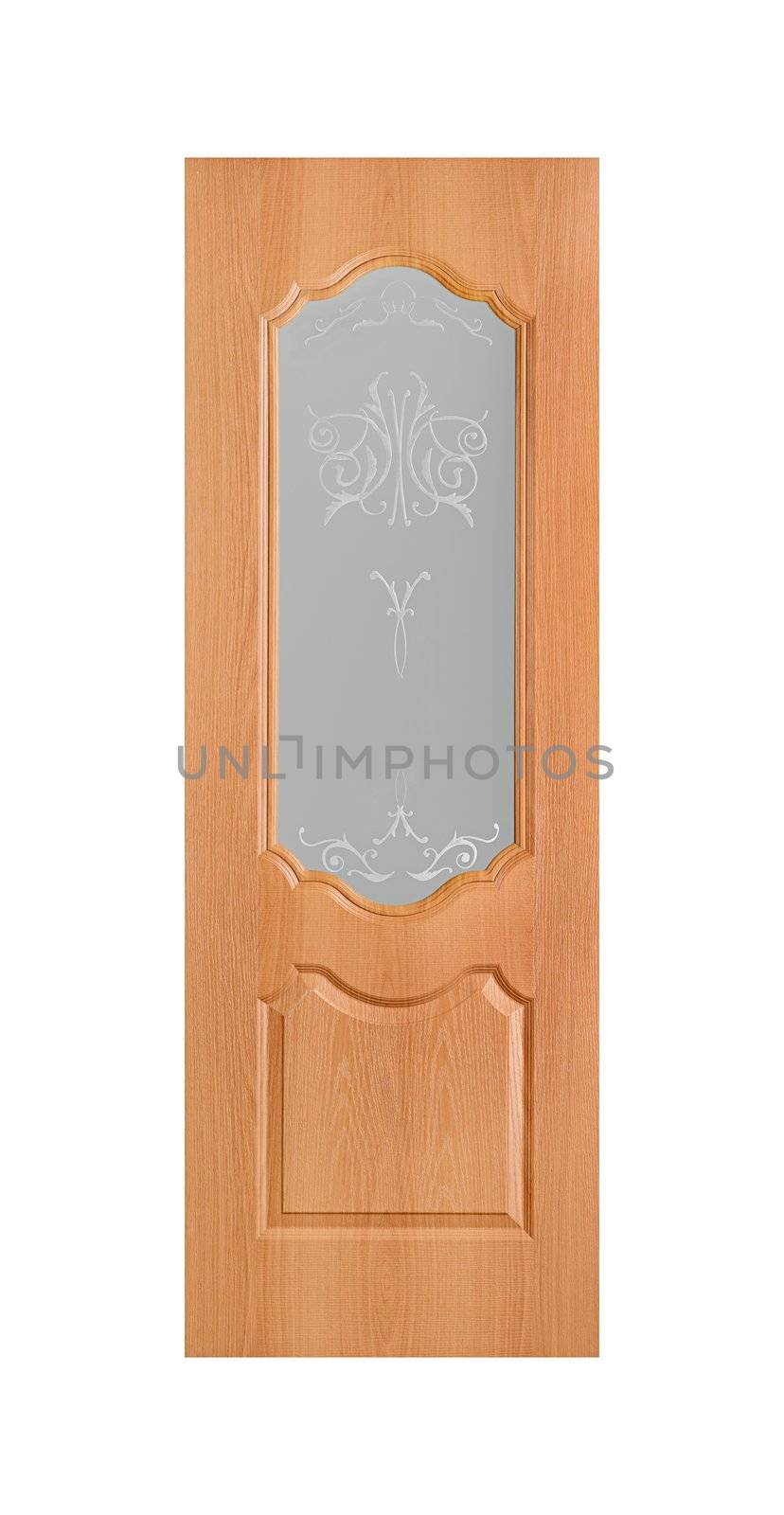 Common house interior door isolated on white background