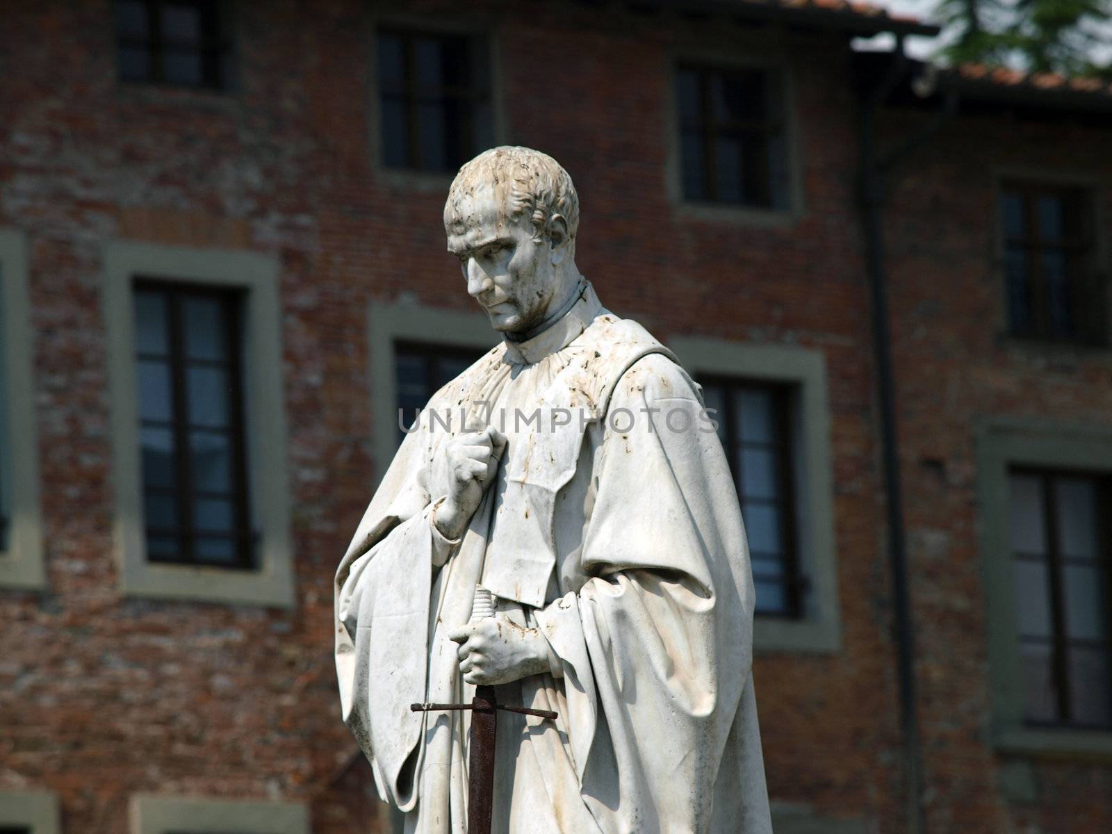 Statue of Francesco Burlamacchi in Piazza San Michele in Lucca,