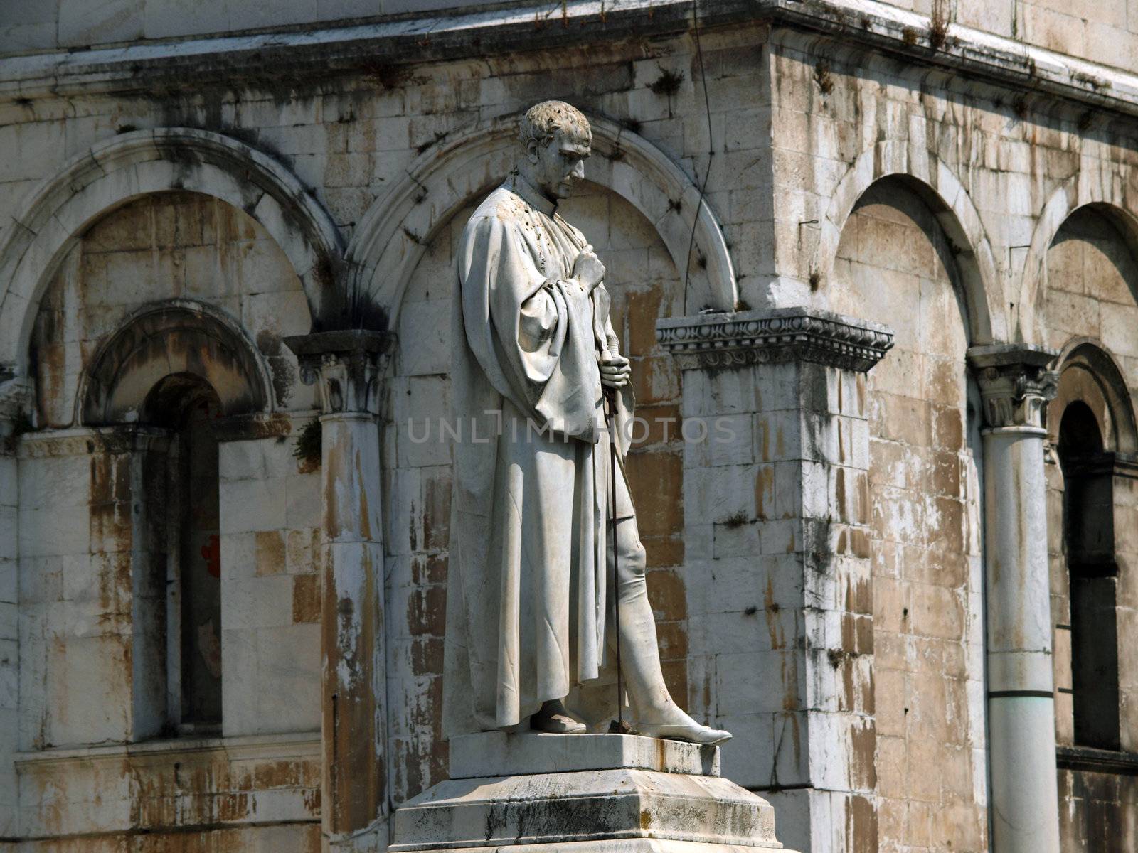 Statue of Francesco Burlamacchi in Piazza San Michele in Lucca,