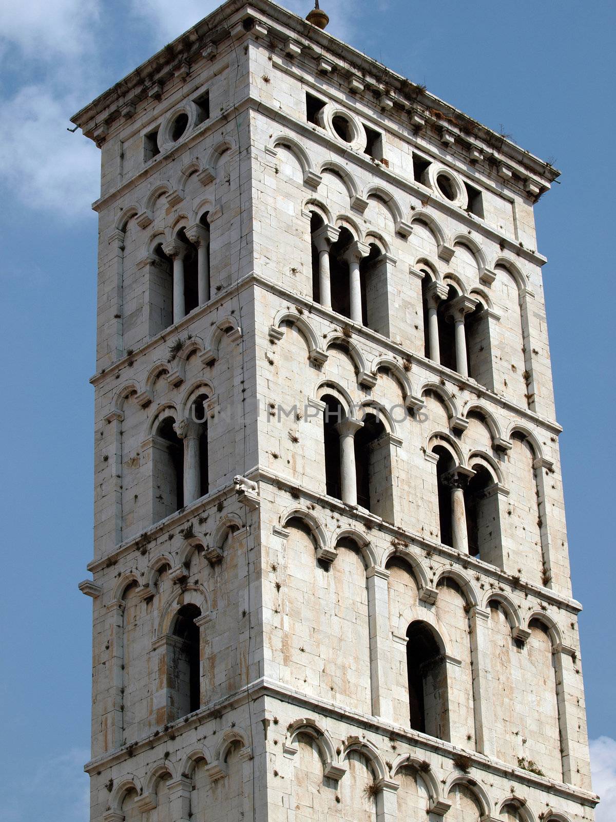 San Michele in Foro church - Lucca , Tuscany. San Michele in Foro is a Roman Catholic basilica church in Lucca. It was built over the former Roman forum. It is dedicated to Archangel Michael.