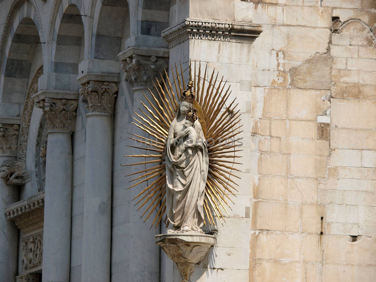 San Michele in Foro church - Lucca , Tuscany. San Michele in Foro is a Roman Catholic basilica church in Lucca. It was built over the former Roman forum. It is dedicated to Archangel Michael.