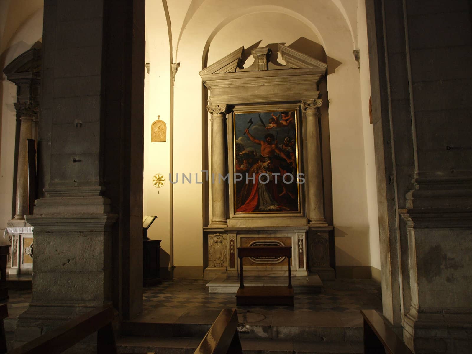 Lucca - Santi Paolino e Donato Church, interior. Puccini worked as an organist at the Chiesa dei S. Paolino (1515) and his first composition "La Messa a Quattro Voci" was performed here in 1881
