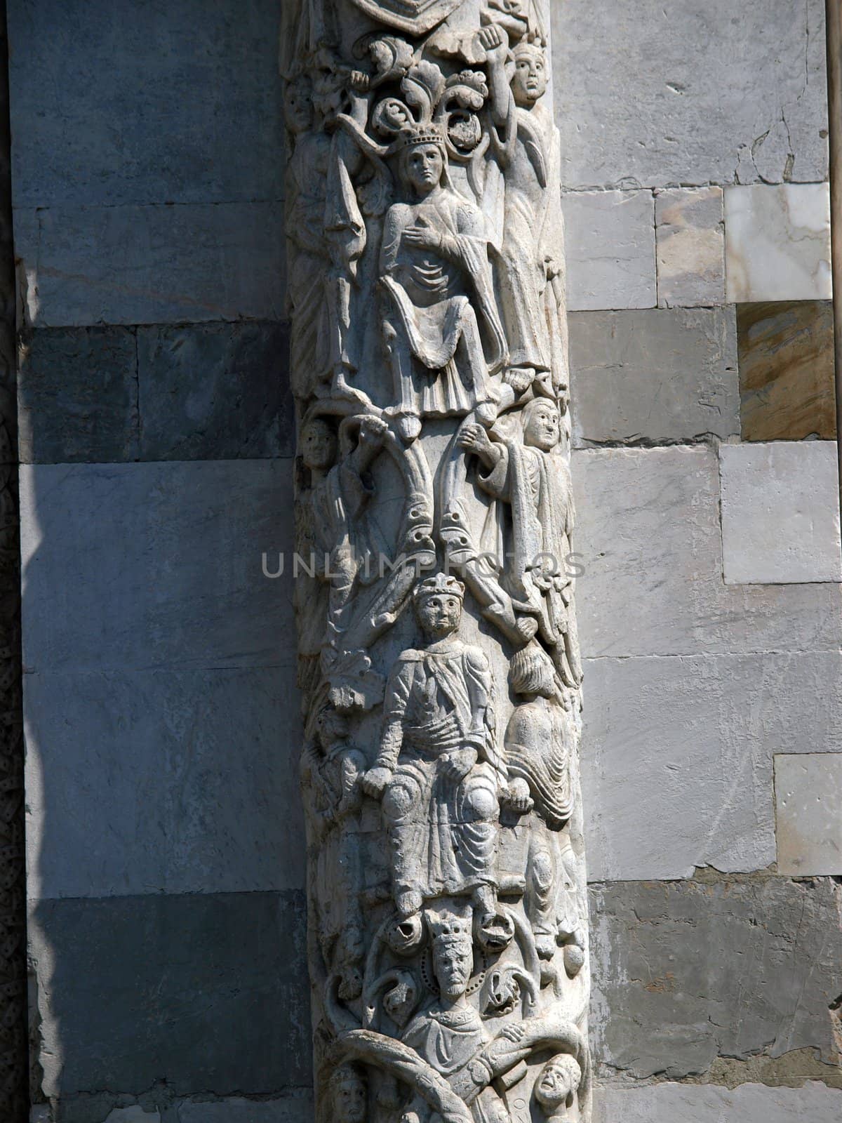 Lucca - detail from St Martin's Cathedral facade