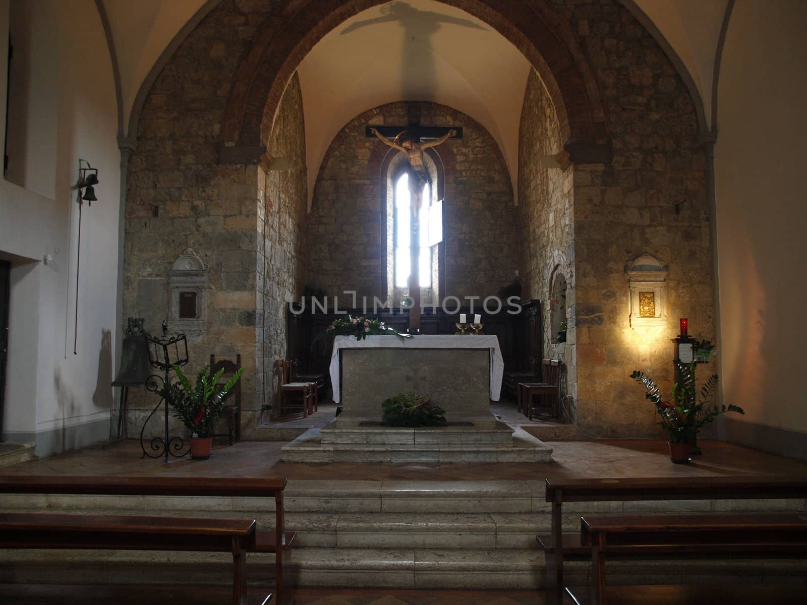 Monteriggioni - Santa Maria church. This church located in Piazza Roma, was built in the 13th century